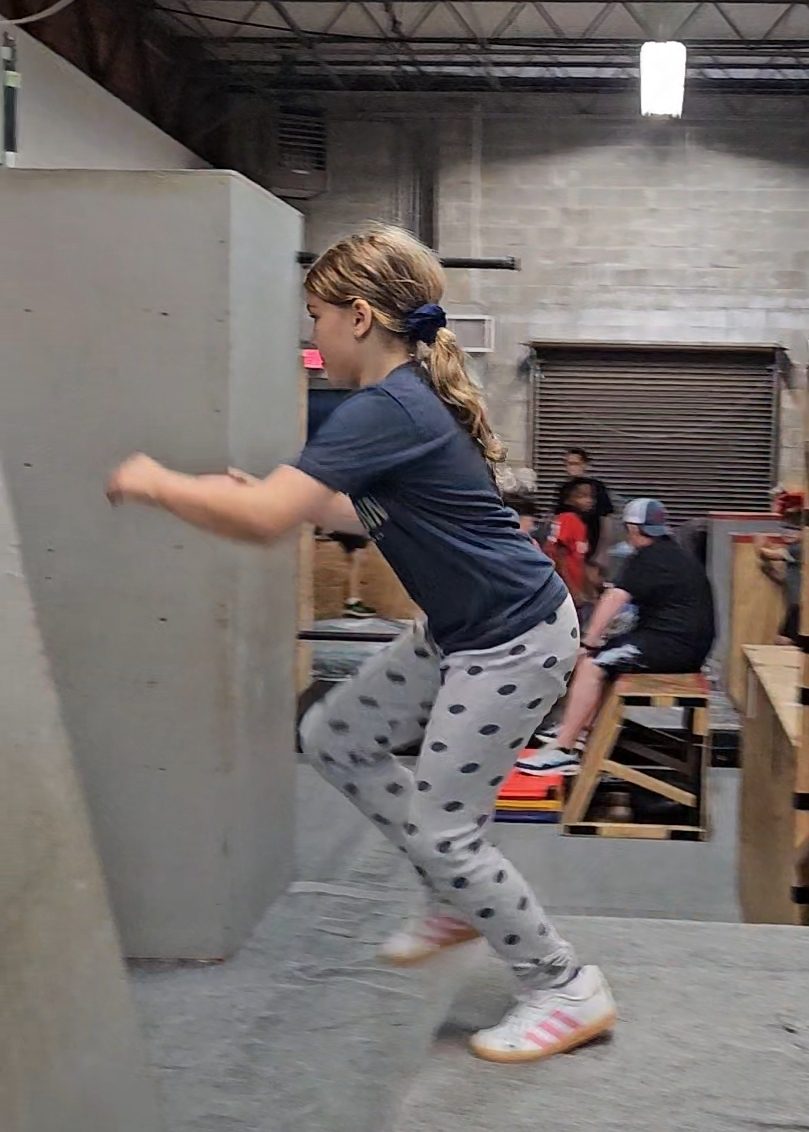Training at Level Up Parkour Academy